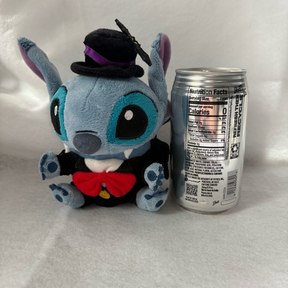STITCH Dracula Holder Halloween Disney Japan Red Bow Tie Blue Black - Picture 12 of 13